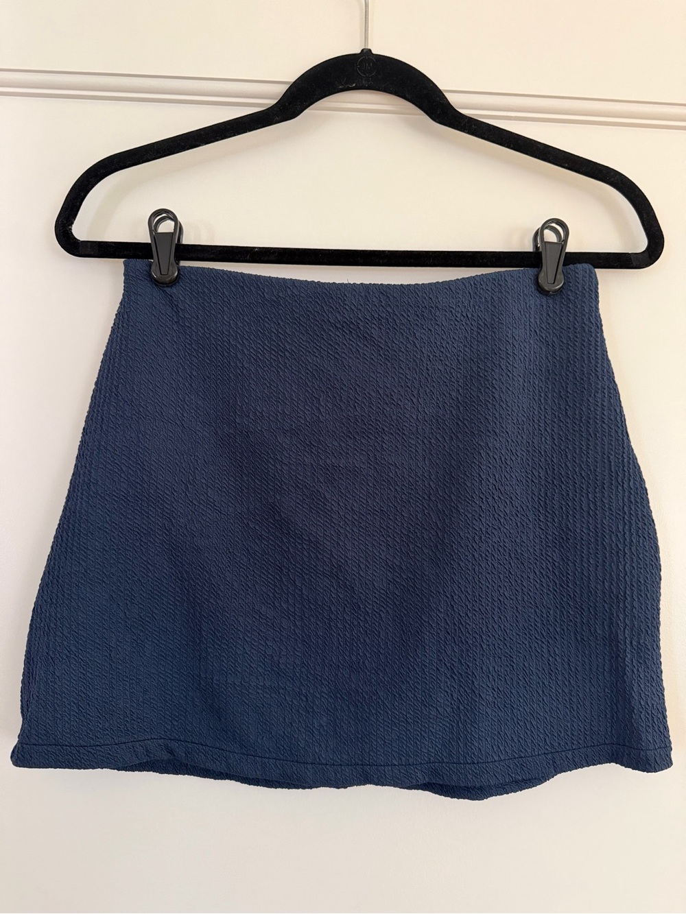 J. Crew Navy Crinkle Swim Skirt